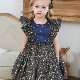 Girl's Dresses Princess Dress Girls Sequin Tutu Lace Mesh Birthday Prom Toddler Baby Kids Elegant Wedding Party Clothes Children Baptism Gown 220908