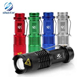 Colourful Waterproof Led Flashlight High Power Mini Spot Lamp 3 Models Zoomable Camping Equipment Torch Flash Light J220713