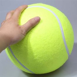 jumbo tennis ball Canada - Dog Toys Chews Pet bite toy 24CM Giant Tennis Ball For dogs Chew Toy Inflatable Tennis Ball Signature Mega Jumbo Pet Toy Ball Supplies D2.5 220908