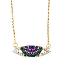 Jewelry Necklaces Pendants eye circle chain necklace Zirconia Jewelry Cubic Crystal Cz Fashion Charm sj54