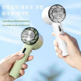 Electric Fans 2022 Portable Hand Fan Semiconductor Refrigeration Air Conditioner USB Rechargeable 2200mAh Mini Handheld Fan Air Cooler Outdoor T220907