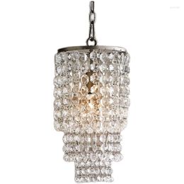 Pendant Lamps American Crystal Living Room Bedroom Bedside Clothing Store Creative Post-modern Light Luxury Restaurant Staircase Chandeliers