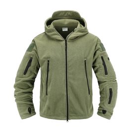 Mens Jackets Tactical fleece jacket Military Uniform Soft Shell Casual Hooded Jacket Men Thermal Army Clothing 220908