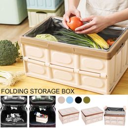 Car Organizer Trunk Foldable Storage Box Plastic Multifunctional Portable SUV Stowing Tidying Interior Accessories