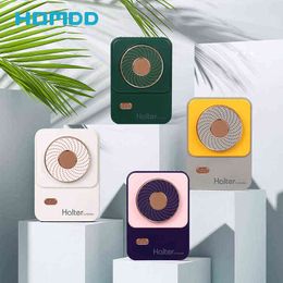 Electric Fans HOMDD 2022 New Portable Hanging Neck Handhold Air Conditioner Cooling Fan USB Rechargeable Electric Bladeless Fan Outdoor Summer T220907