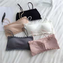 Camisole Baby Bra Lace Young Girls Underwear Comfortable Puberty Teenage Training Bras Padded Teens Bras Lingerie 20220908 E3