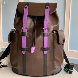 Women Backpack Shoulder Bag Old Flower Fashion Letters Drawstring Handbags Purse Large Capacity Pocket Multiple Pockets
