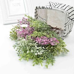 Faux Floral Greenery 6 pcsparty Artificial Flower Acorn Leaf Fern Bouquet For Wedding Party Christmas Home Decoration DIY Garland Gift Box Scrapbook J220906