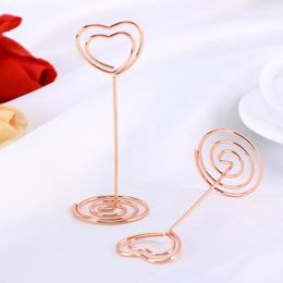 Party Decoration Holder Table Holders Poplace Stand Number Clip Name Picture Menu Clips Wedding Memo Cards Heart Paper Note Shaped Sign