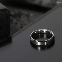 Wedding Rings Kolmnsta 4/6/8mm Brushed Titanium Ring Men Silver Colour Male Female Band Engagement Classic Women Fashion Jewellery