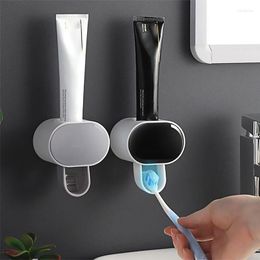 Bath Accessory Set Wall Mounted Automatic Toothpaste Diespenser Squeezers Self Adhesive Auto Squeezer Holder Rack Bathroom Accessories