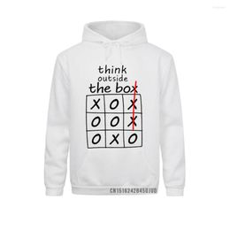 Men's Hoodies Think Outside The Box Funny Men Sweatshirts Brand Fashion Mens Sportswear Winter Pullover Hip Hop Casual