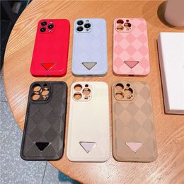 Designers Phone Cases Leather Case For Iphone 13 12 11 Pro Max X Xs Xr 7P 8P Triangle Cover 6 Colours