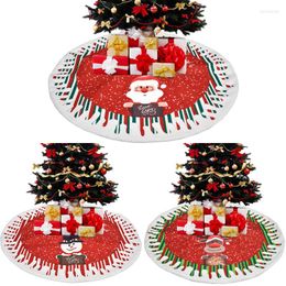 Christmas Decorations 2022 For Home Red White Plush Faux Fur Linen Tree Skirt Carpet Xmas Navidad Noel Ornament Gifts