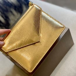 Party New style snakehead sucking gold chain bag square Envelope bag fashionable flip shoulder dinner bags Shine b women's mini clutch handbags