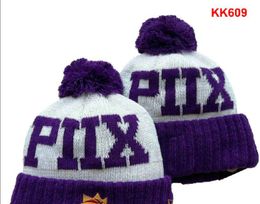 PHX Beanie North American Basketball Team Side Patch Winter Wool Sport Knit Hat Skull Caps