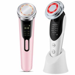 Face Massager 7 in 1 RF EMS LED Skin Rejuvenation Beauty Device AntiAging Lifting Wrinkle Remover Micro Current Vibration Massage 220908