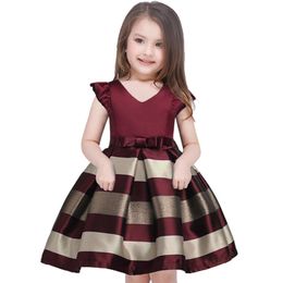 Girl's Dresses Baby Girls Striped Dress For Girls Formal Wedding Party Dresses Kids Princess Christmas Dress Costume Children Girls Clothing 220908