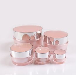 2g-100g Empty Eye Face Cream Bottles Jar Body Lotion Packaging Bottle Travel Acrylic Pink Container Cosmetic Makeup Emulsion Sub-bottle