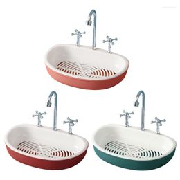 Soap Dishes ABS Dish Shower Tray 2-layer Design Removable Sponge Holder Case Bathroom Organizer Supplies For Kitchen Sink