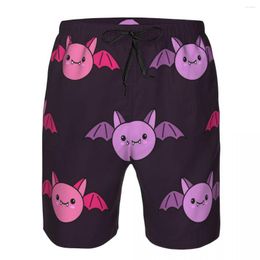 Men's Shorts Mens Swimming Swimwear Halloween With Cute Bats Men Trunks Swimsuit Man Beach Wear Short Pants Bermuda Boardshorts