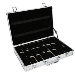 24 Grid Aluminium Suitcase Case Display Storage Box Watch Storage Box Case Watch Bracket Clock Clock264q