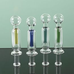 DHL Glass Nector Collector Inner Colour Stem Oil Burner Pipe spoon Pipes Novelty smoking accessrioes for bong