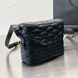 Cosmetic Bags Cases Underarm Quilting Shoulder Women Real leather bag Flip Handbags Lady Handbag purse Fashion letters Adjustable straps