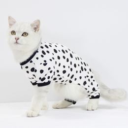 Cat Costumes Pure Cotton Pet Products Cat Accessories Pyjamas Small Medium Suit Cats Clothes Anti-shedding Layer Lovely 220908