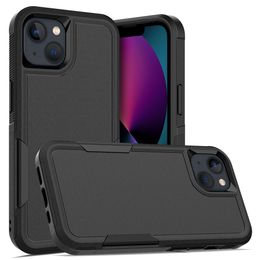 Phone Cases For Iphone 14 13 12 11 PLUS PRO XR XS MAX 6 7 8 PLUS With TPU&PC 2-Layer Full Coverage Drop Protection Camera and Screen Guard Cover