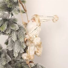 Christmas Decorations Other Event Party Supplies ABXMAS Pendant Santa Claus Hanging Doll Ladder Rope Climbing Year Tree Decoration 220908