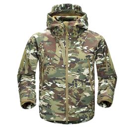 Mens Jackets Mens Winter Military Camouflage Fleece Jacket Army Tactical Jacket Coat Multicam Male Camouflage Waterproof Windbreakers 220908