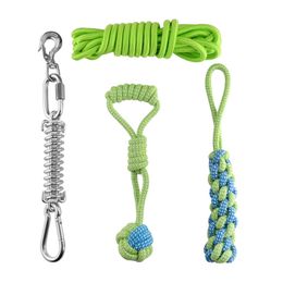 Dog Toys Chews Dogs Spring Pole Toys Outdoor Strong Hanging Exercise Rope Teething Toy Pet Muscle Builder For Medium Large Dogs In Stock 220908