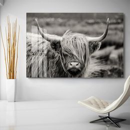 Canvas Paintings Scottish Highland Cow Yak Animal Posters Wall Art Prints Pictures on Canvas Prints for Living Room Modern Home Decoration NO FRAME