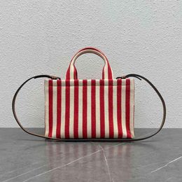 Totes Large Capacity Canvas Stripe Tote Bag Women Handbag Shopping Bags Designer Handbags Messengers Crossbody Bag Purses 220804