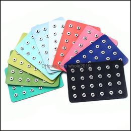Other 12Mm 18Mm Snap Button Bead Holder Tray Jewellery Display Strand Package Colorf Pu Leather Storage Noosa Sh002 Drop D Dhseller2010 Dhcaw
