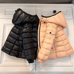 Baby Designer Clothes Down Coat Fashion The New Fall Winter Classic Children's Girls Short Versatile Long Sleeve Hooded Zipper Goose Jacket Kids Clothing