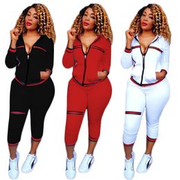 Women Tracksuits Sweater Suits Tops Jackets Pants Casual 2 Piece Set Long sleeve hoodies trousers sports suit Yoja clothing Jogging Sportwear