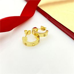 Simple Charm Female Earrings Fashion Friendship Jewellry Wedding Prom Gold Plated Luxury Jewellery Mens Woman Couple Paired Earring Vintage Accessory