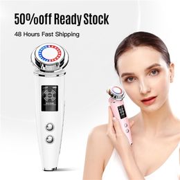 Face Massager RF EMS LED Pon Light Therapy Beauty Device Anti Ageing Lifting Tightening Eye Skin Care Tool Vibrator Drop 220908