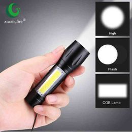 Portable Rechargeable Zoom Led Flashlight XP-G Q5 Flash Flashlight Lantern 3 Lighting Modes Camping Light Mini Led Flashlight J220713