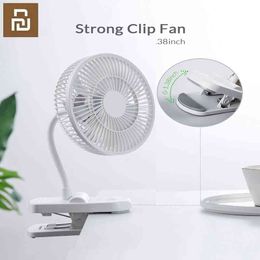 Electric Fans PK USB Clip Fan Portable Fan with 4 Speed Silent Clip on Mini Desk Fan 360 Rotatable Battery Powered White T220907