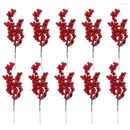 Party Decoration Artificial Berries Simulation Fake Fruit Mini 22cm Christmas Decorative Froth Cherry Bouquet Faux Flower