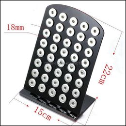 Other Black Acrylic 18Mm 12Mm Snap Button Display For 40Pcs Snaps Storage Jewelry Soft Displays Holder Drop Delivery 2021 Dhseller2010 Dhgop