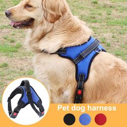 Dog Collars Adjustable Pet Harness Soft Mesh Chest Vest Strap Supplies Nylon Safety Outdoor Walking Lead Leash For Dogs