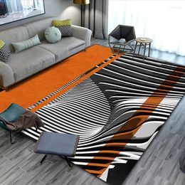 Carpets Bohemian Style Living Room Carpet 3D Large Geometric Bedroom Kitchen Floor Mat Non-slip Entrance Door