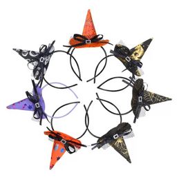 Party Decoration Halloween Pumpkin Headband Orange Witch Cosplay Headdress Christmas Party Props Hair Accessories Hat 21 Colours GP0907