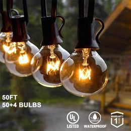 Christmas Decorations Other Event Party Supplies 50Ft Patio String Light Outdoor Garland G40 s Festoon Fairy For Wedding Holiday Garden 220908