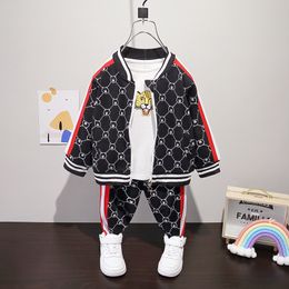 New Spring Autumn Children Boys Clothes Kids Clothing Suit Jacket T Shirt Pants 3pcs/Sets Infant Cotton Tracksuits