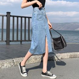 Buy Long Denim Skirt Outfits Online 
